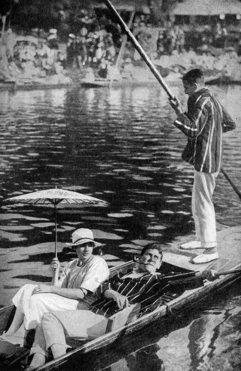 Punting no Tamisa, c1922 de Unbekannt