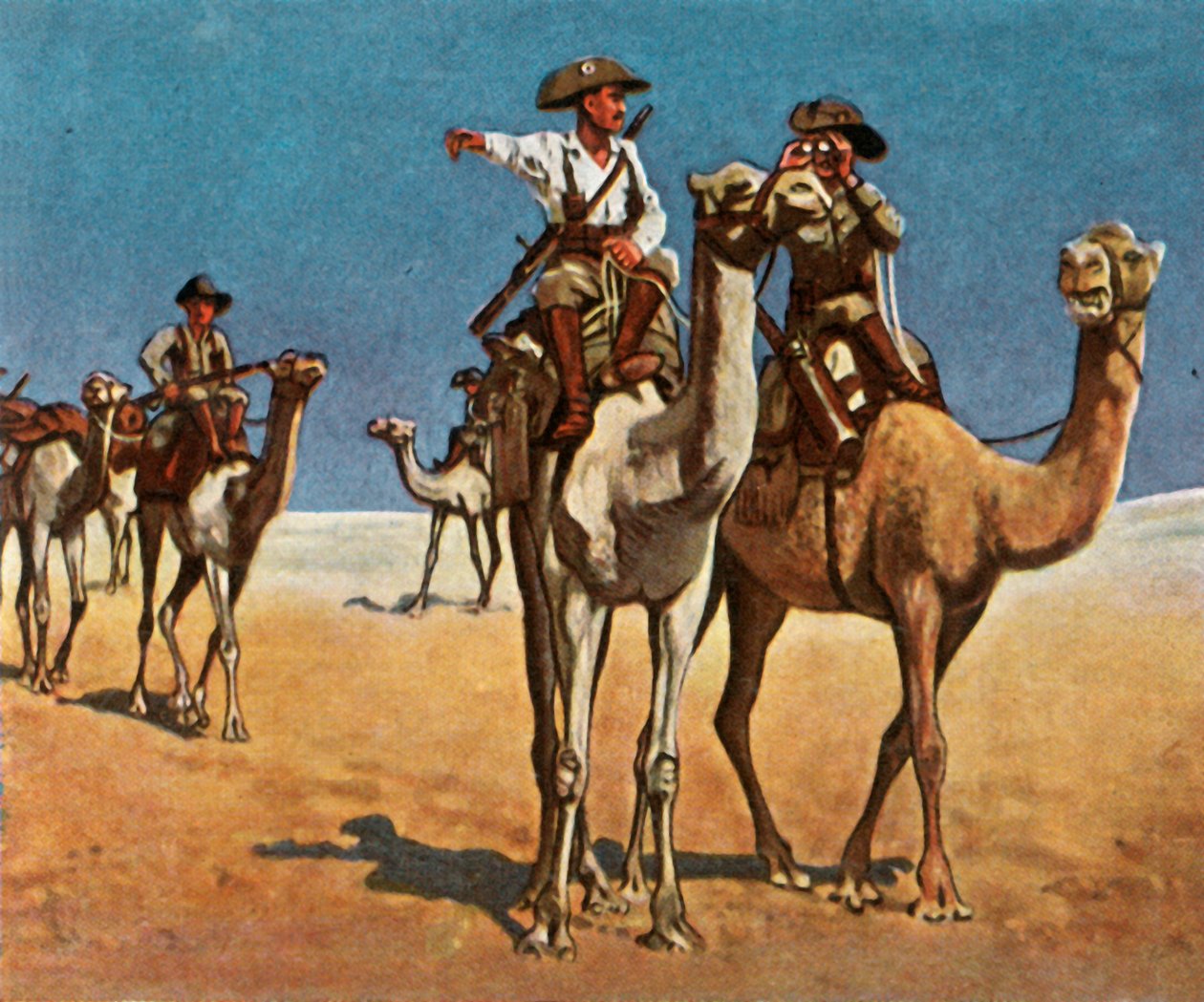 Perseguindo os Simon-Copper-Hottentotts no deserto de Kalahari, 16 de março de 1908, 1936. de Unbekannt