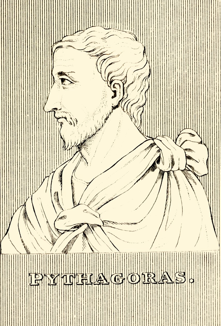 Pitágoras, c570-c495 aC, 1830. de Unbekannt