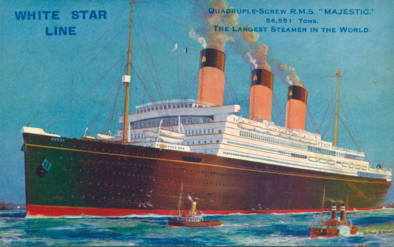 RMS de parafuso quádruplo majestoso da linha White Star, c1920s de Unbekannt