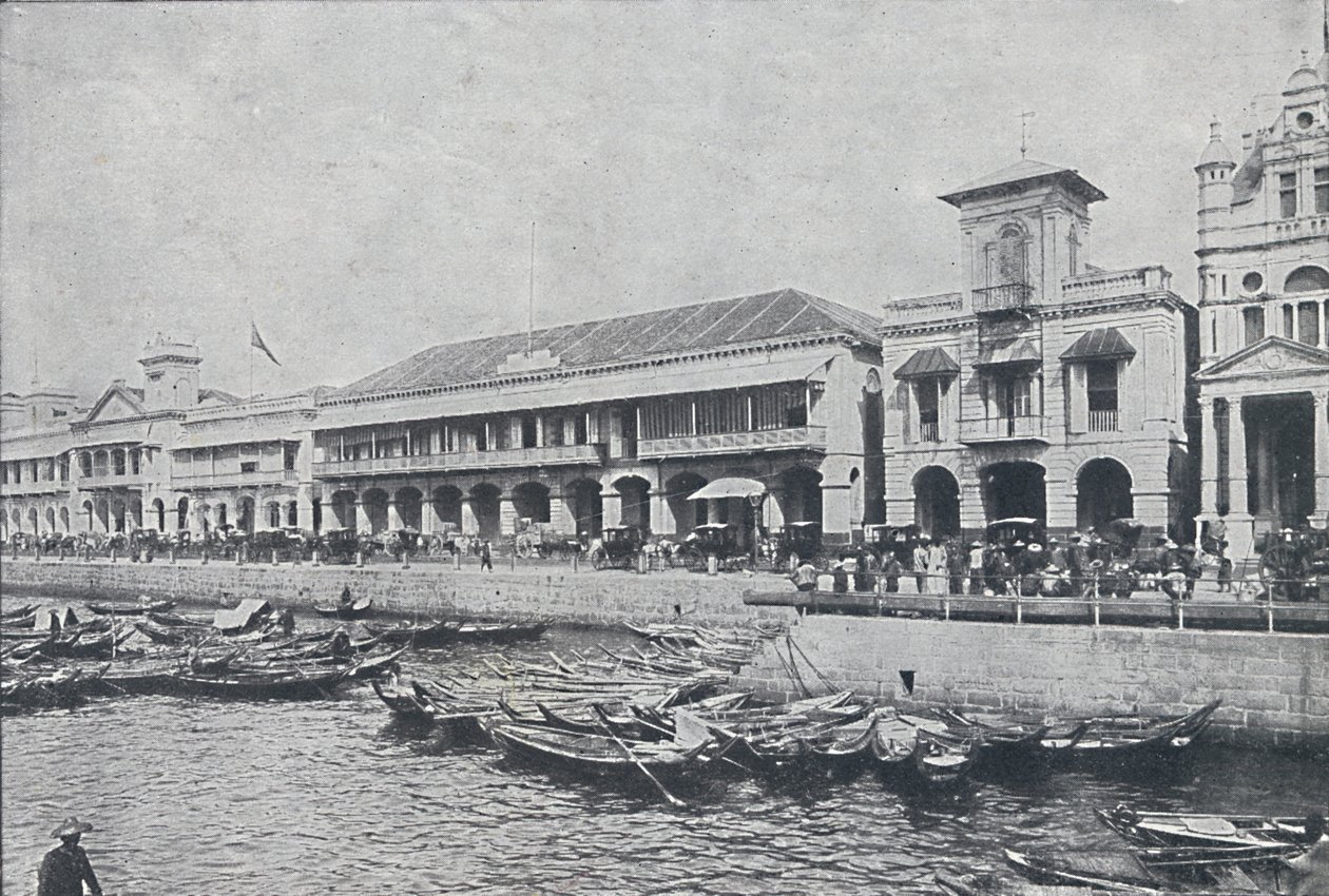 Cais em Singapura, 1924 de Unbekannt