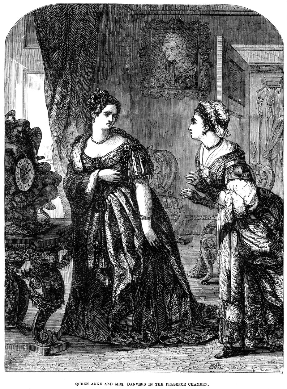 Rainha Anne 1665-1714 e Sra. Danvers na câmara de presença de Unbekannt