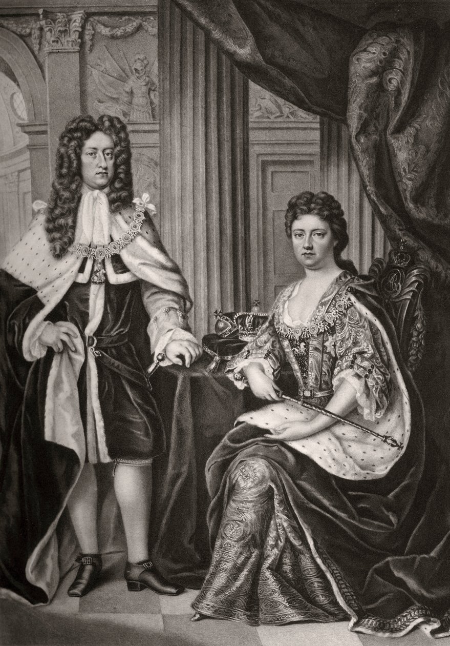 Rainha Ana e Príncipe George da Dinamarca, final do século XVII ou início do século XVIII, 1906 de Unbekannt