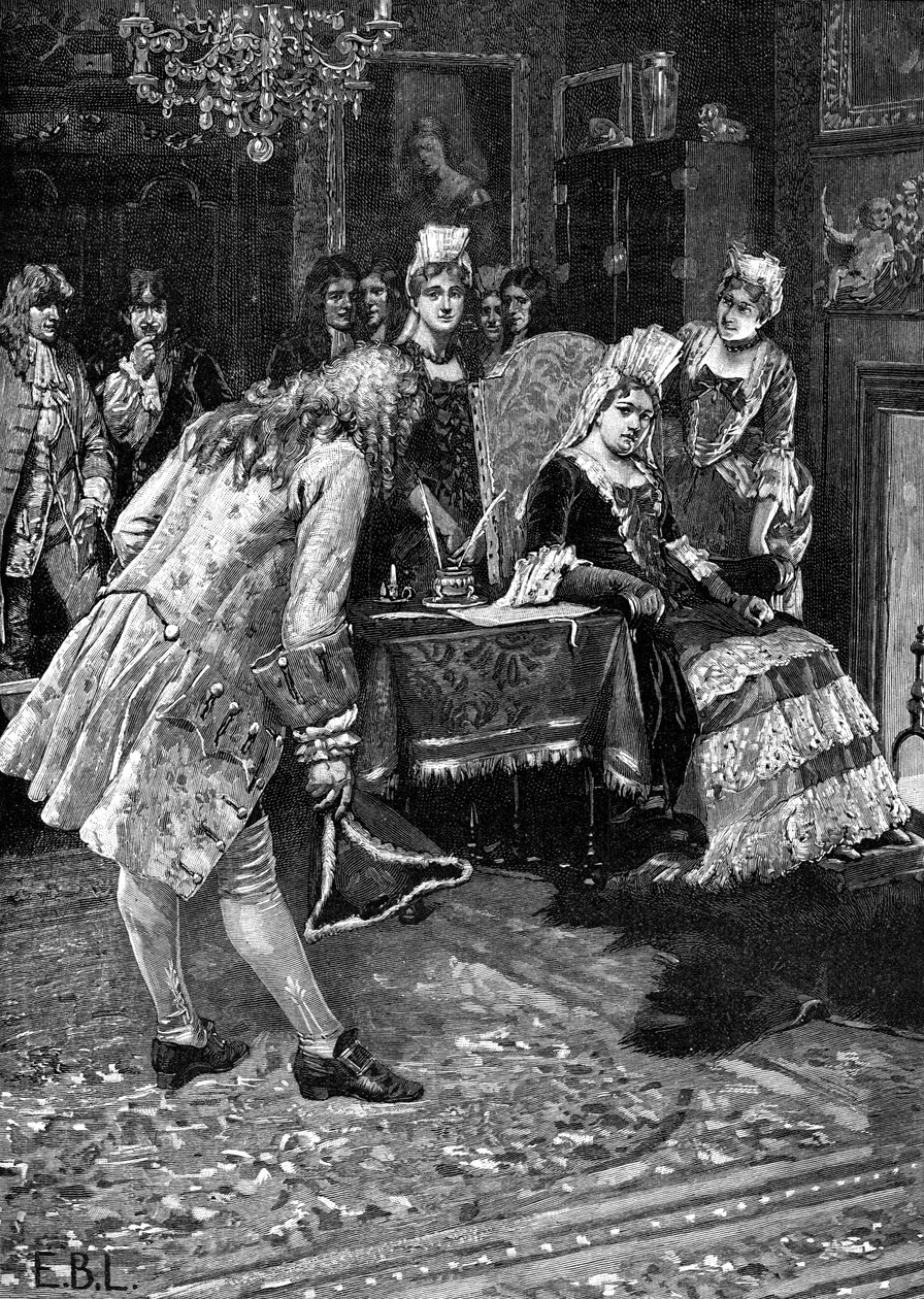 Rainha Anne recebendo o Duque de Marlborough, século XIX de Unbekannt