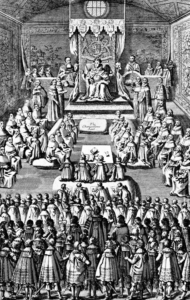 Rainha Elizabeth I no Parlamento, século XVI, c1902-1905 de Unbekannt