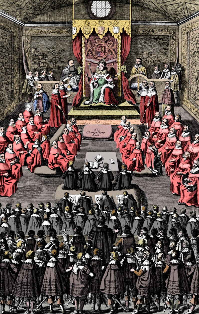 Rainha Elizabeth I no Parlamento, século XVI, c1902-1905 de Unbekannt