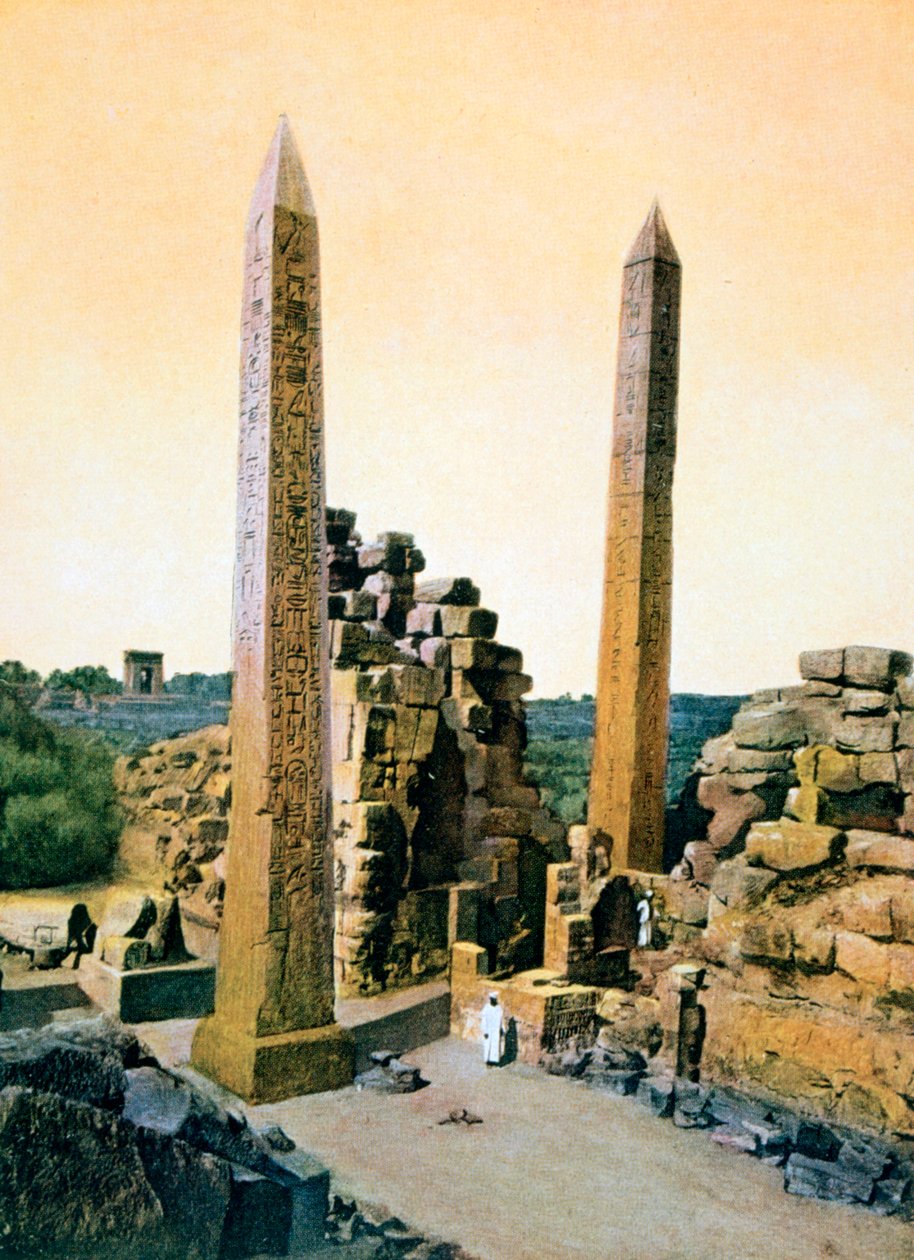 Obelisco da rainha Hatshepsut, templo de Amon, Karnak, Luxor, Egito, século XX de Unbekannt