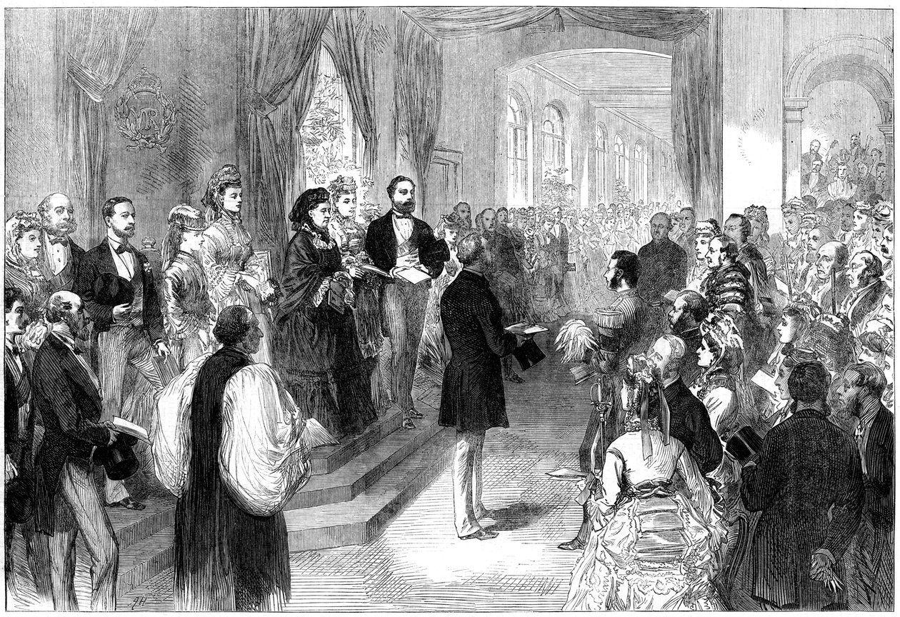 Queen Victoria 1819-1901, abrindo o Hospital St Thomas, Londres, 1871 de Unbekannt