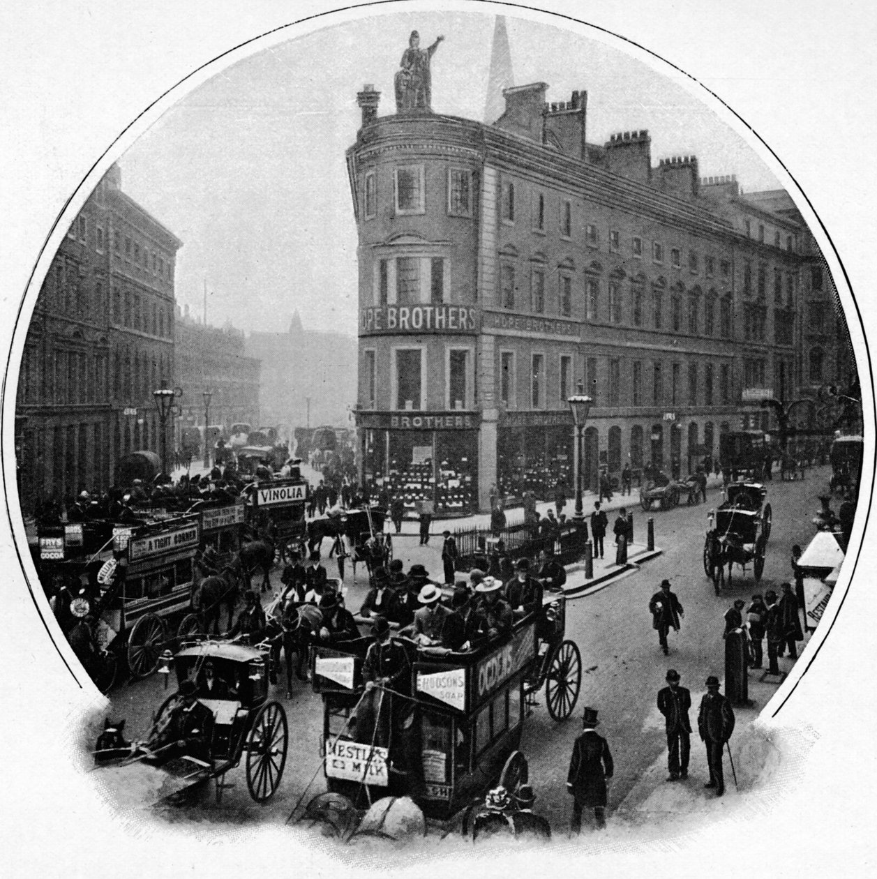 Junção da Queen Victoria Street com a Cannon Street, cidade de Londres, c1903 1903 de Unbekannt
