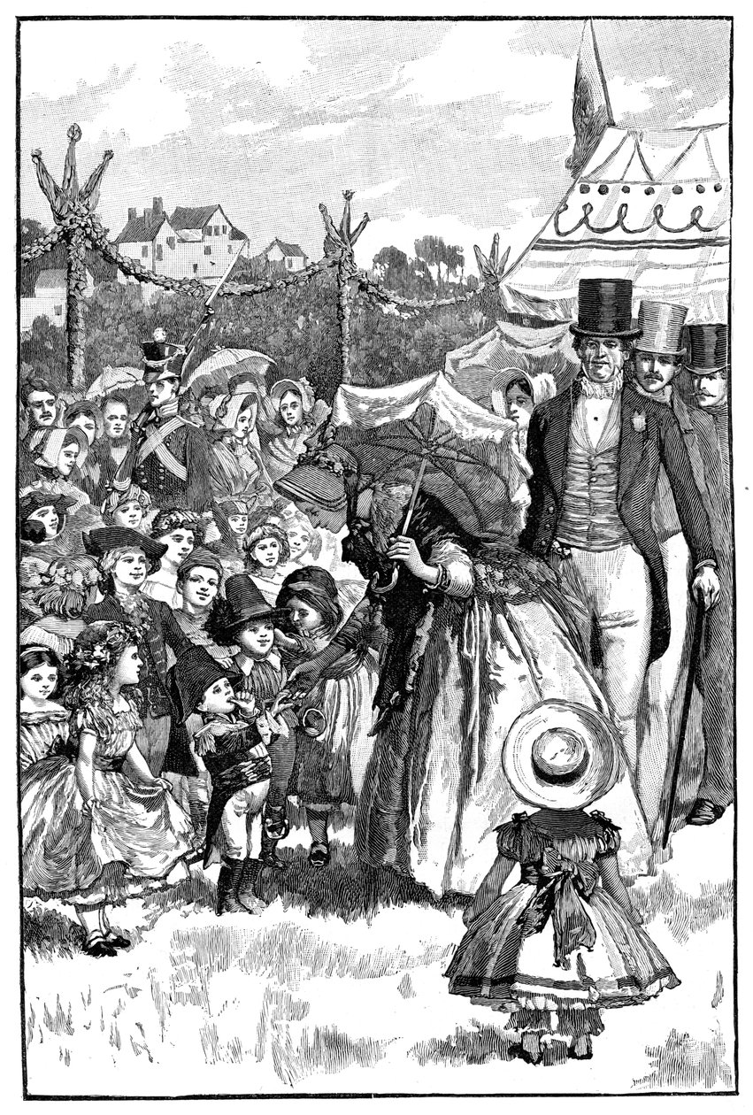 Rainha Victoria e Príncipe Albert em uma festa, Coburg, Alemanha, c1840s, 1900 de Unbekannt