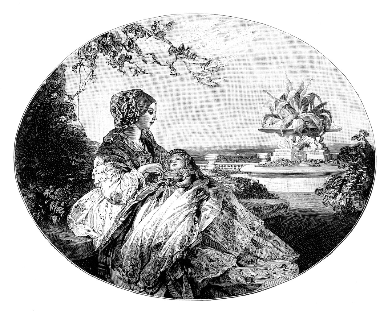 Rainha Vitória e Príncipe Arthur, 1850 de Unbekannt