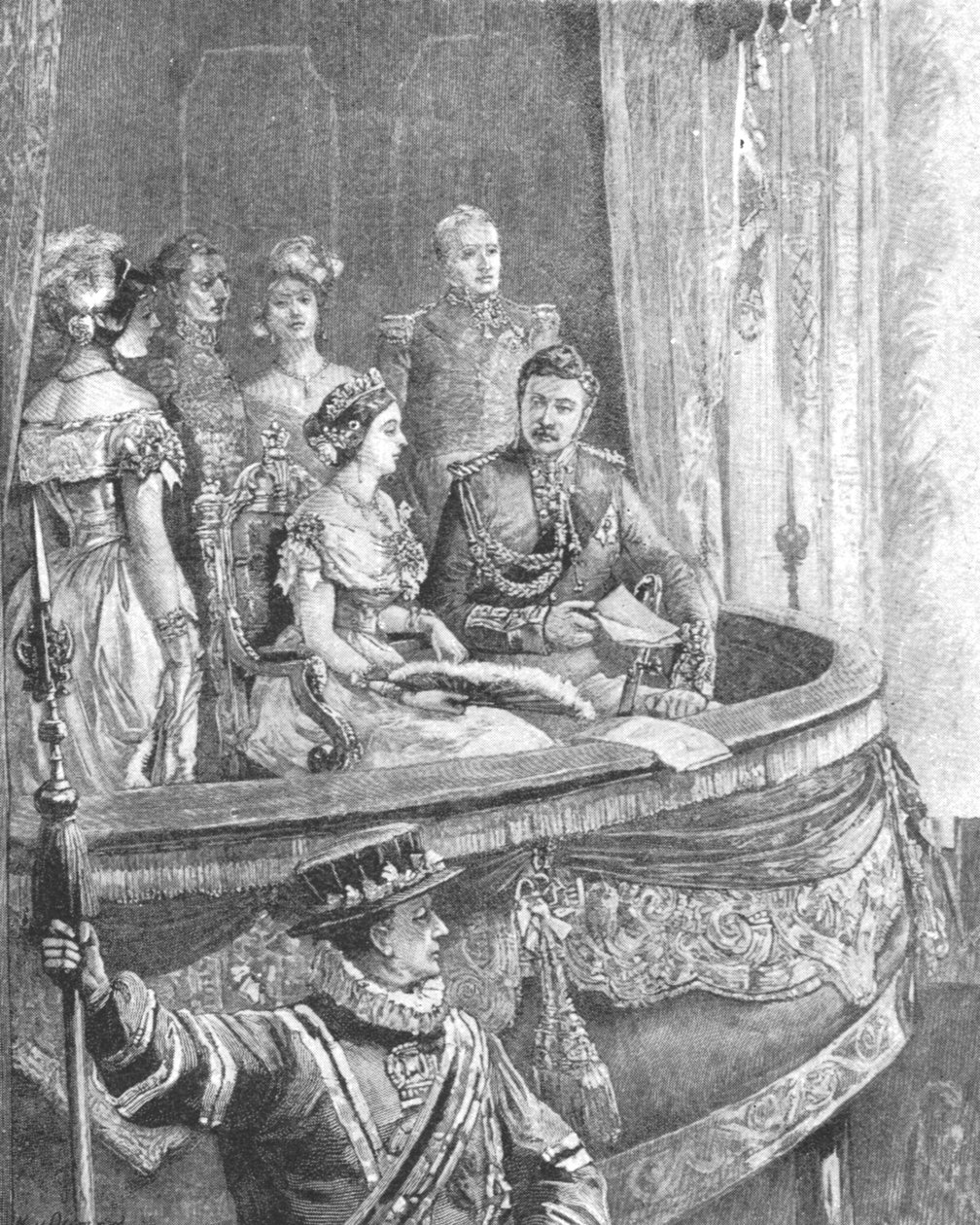 Rainha Victoria e Prince Consort na Royal Italian Opera, 1849, 1901. de Unbekannt