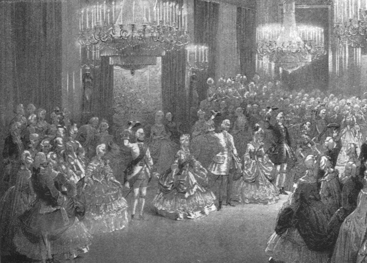 Rainha Victorias Georgian Costume Ball no Palácio de Buckingham, 6 de janeiro de 1845, 1901. de Unbekannt