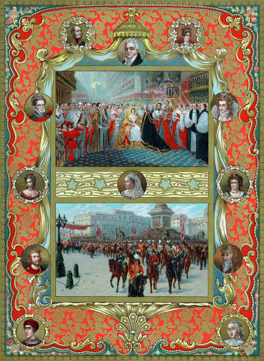Coroação da Rainha Vitória, 1837 e Jubileu de Ouro, 1887 de Unbekannt