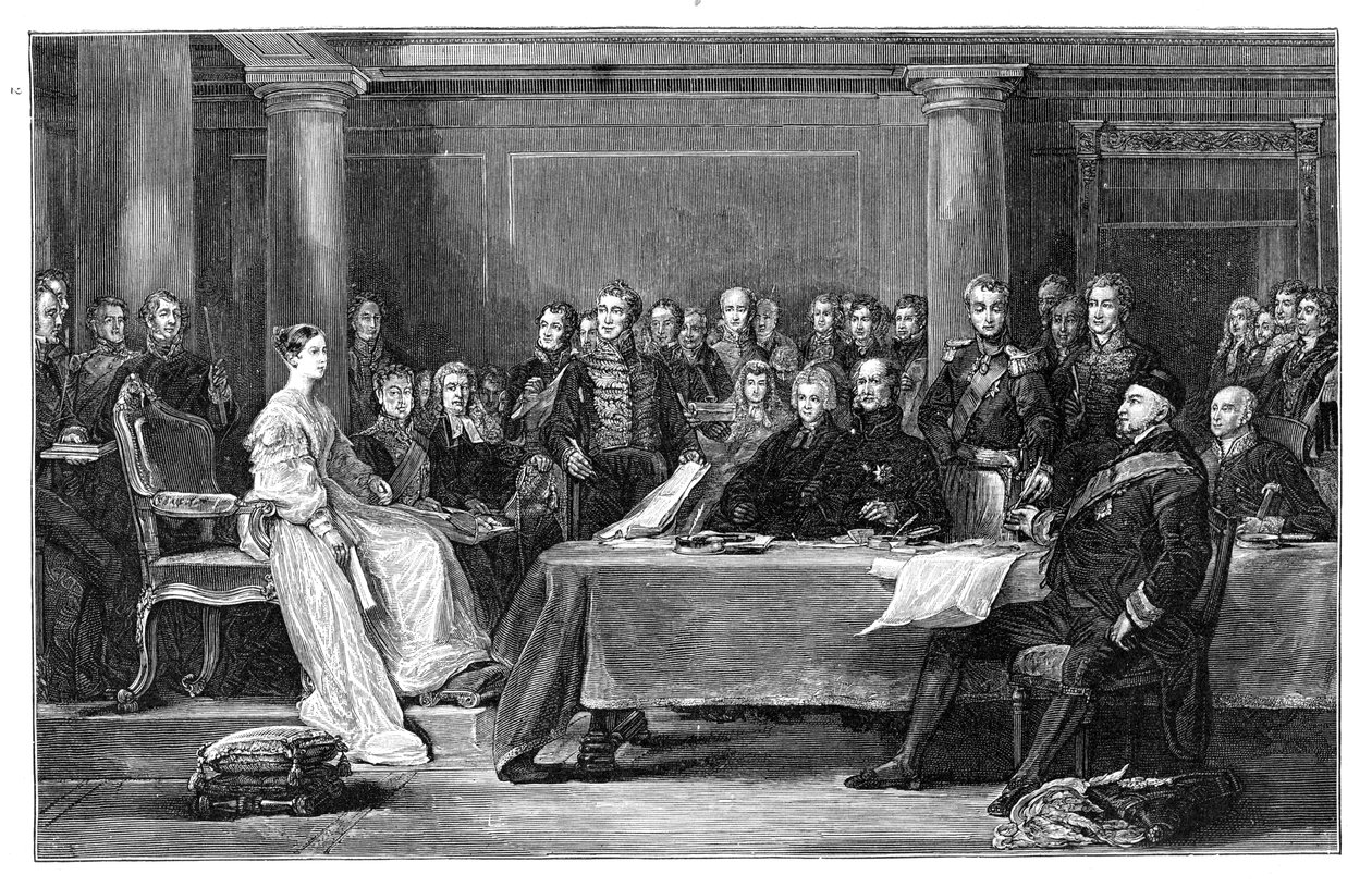 Primeiro conselho da rainha Victorias, c1837 de Unbekannt