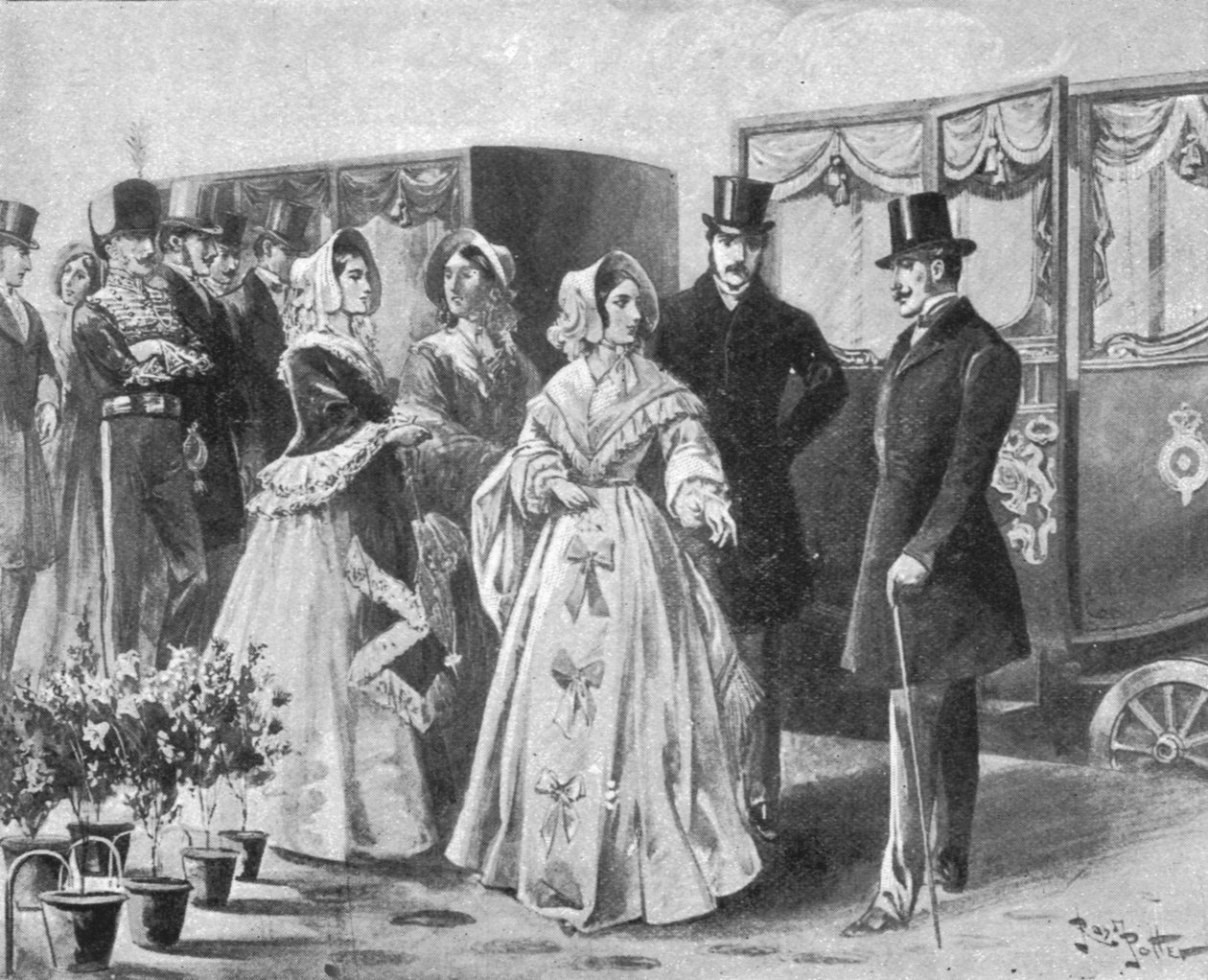 Primeira viagem de trem da rainha Victorias, de Slough a Paddington, 13 de junho de 1842, 1901. de Unbekannt