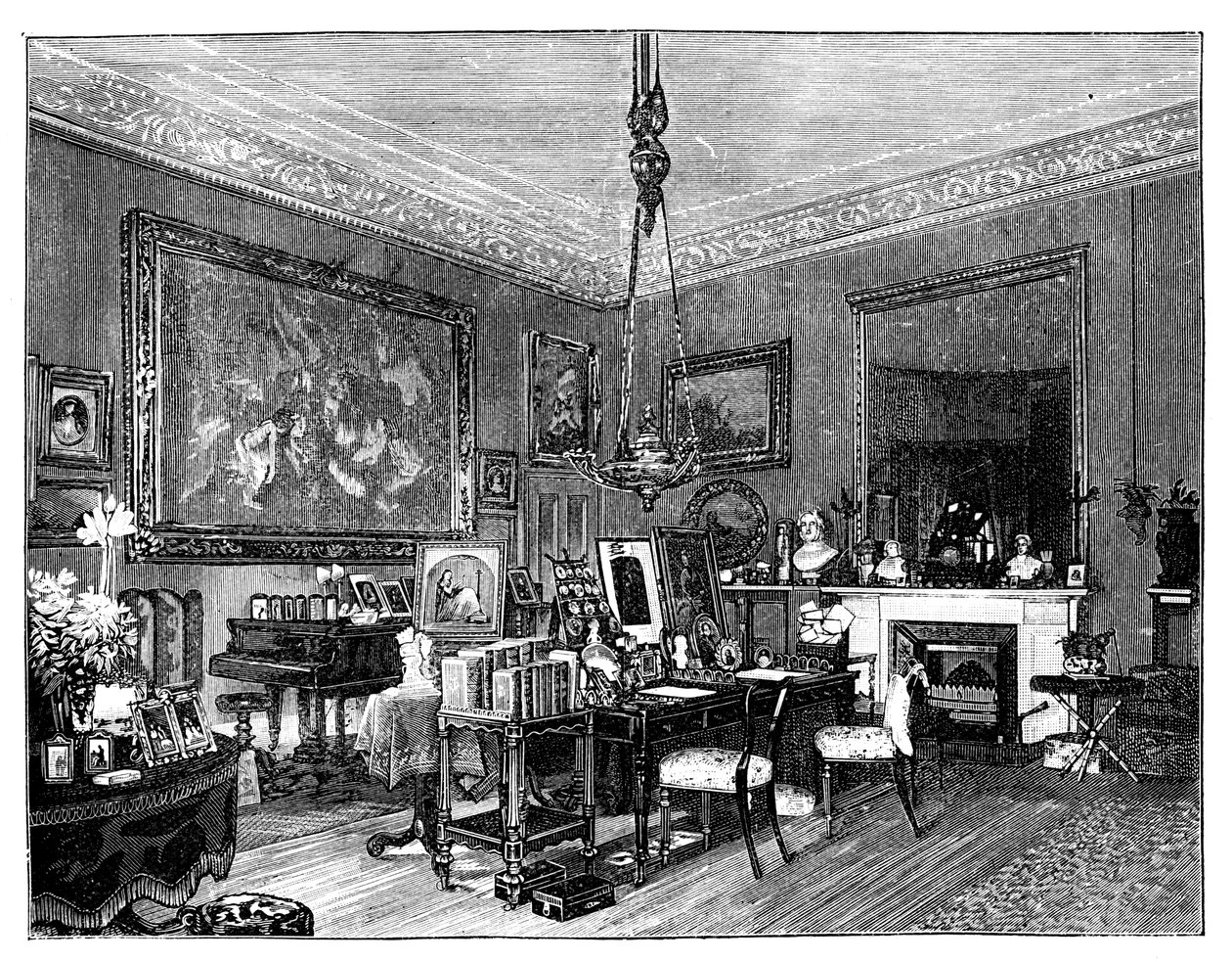 Sala de estar privada da rainha Victorias, Casa Osborne, Ilha de Wight de Unbekannt
