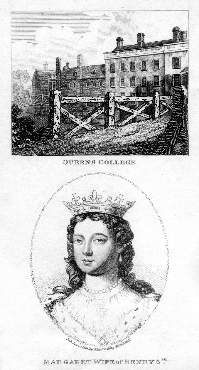 Queens College, Cambridge e Margaret of Anjou, rainha consorte de Henrique VI, 1801 de Unbekannt