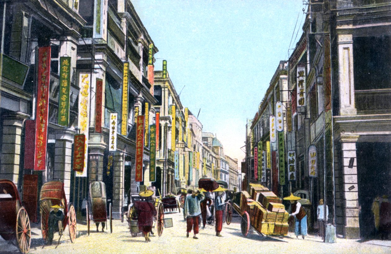 Queens Road Central, Hong Kong, China, c1900s de Unbekannt