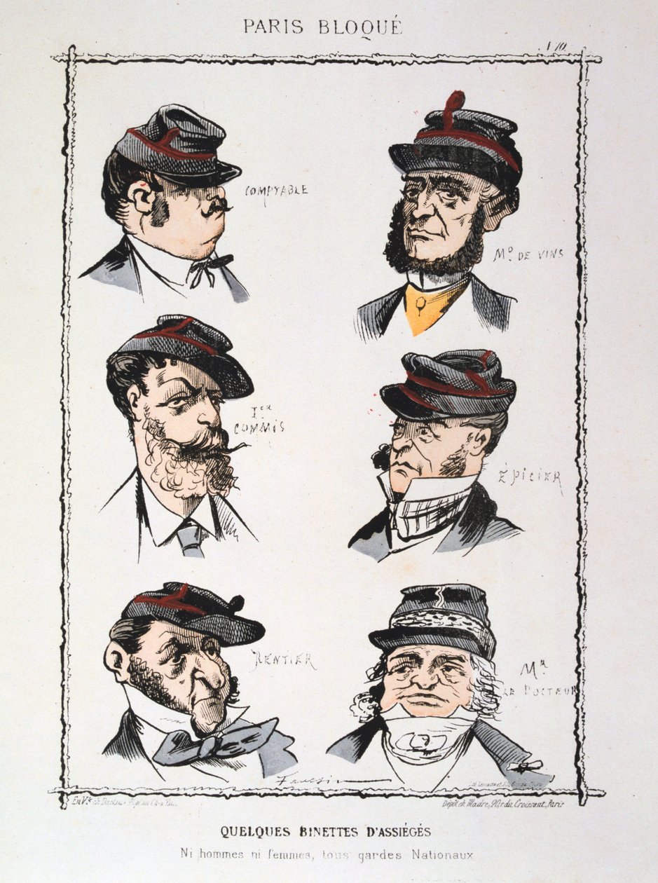 Alguns assistentes de Binettes, 1870-1871 de Unbekannt