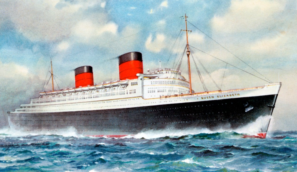 RMS Queen Elizabeth, transatlântico Cunard, século 20 de Unbekannt