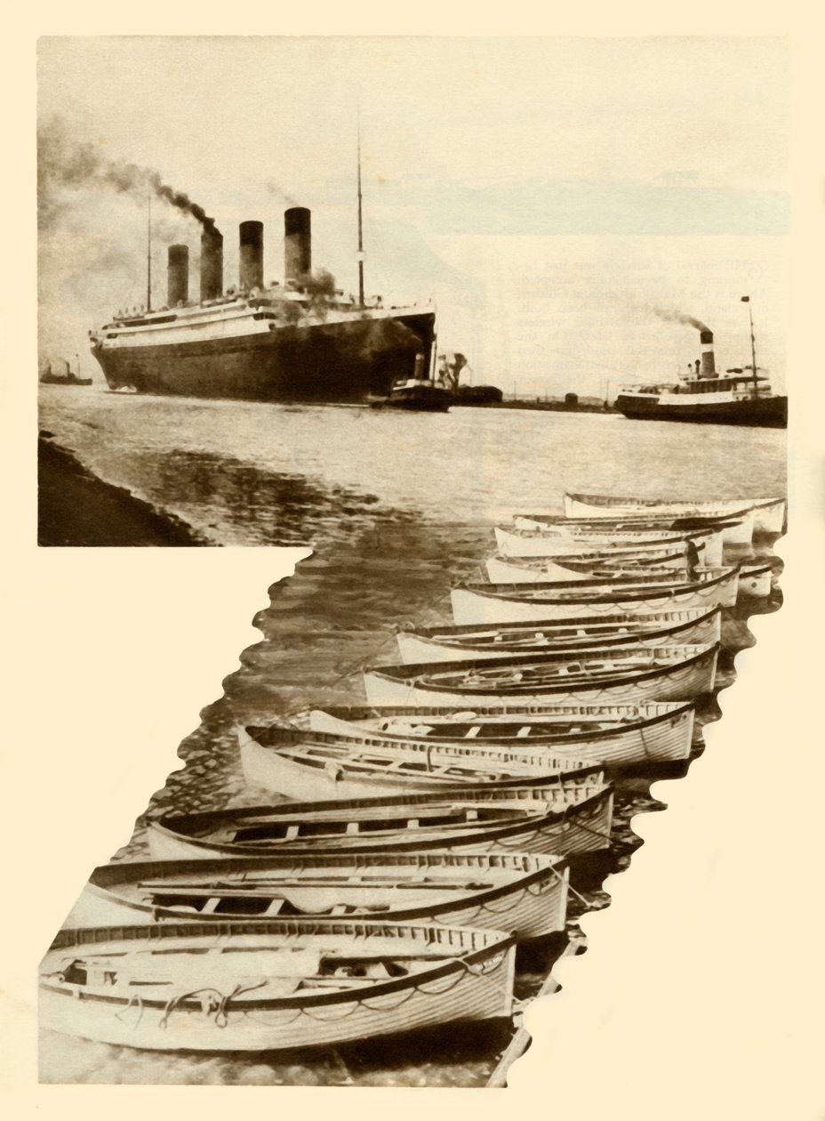 RMS Titanic e botes salva-vidas, 1912, 1935. de Unbekannt