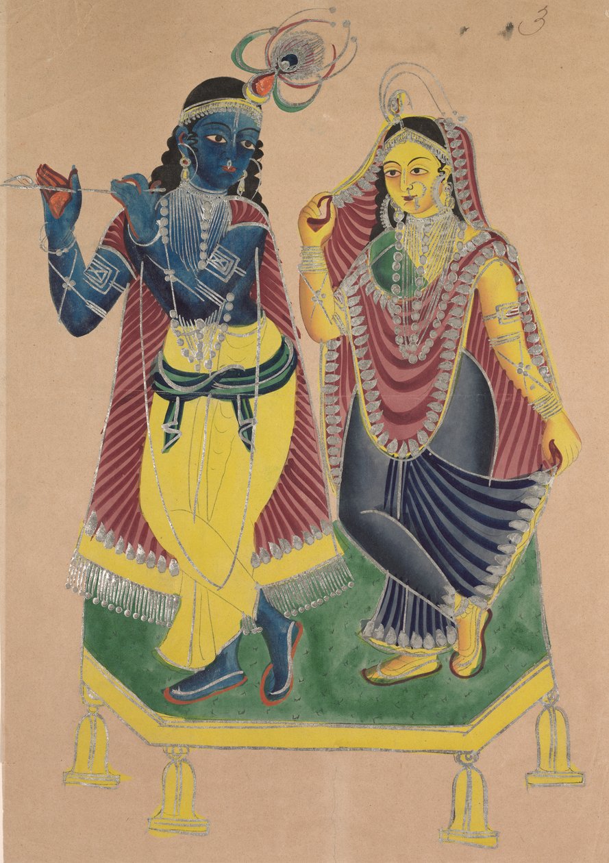 Radha e Krishna, 1800. de Unbekannt