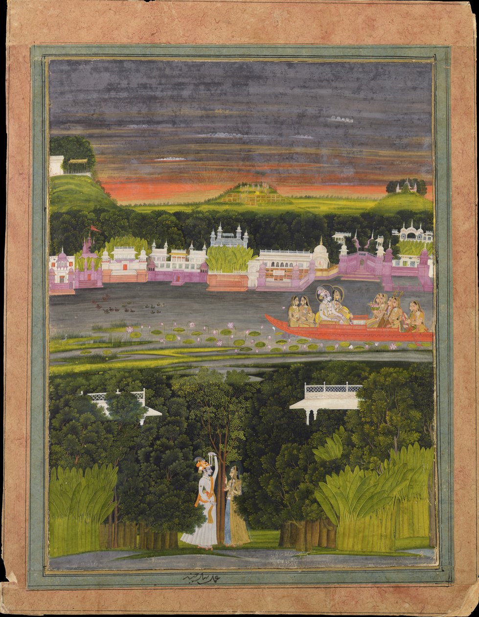 Radha e Krishna no barco do amor de Unbekannt