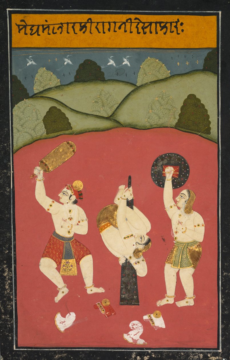 Ragini Desakh de Meghamalhar, c. 1770-1790. de Unbekannt