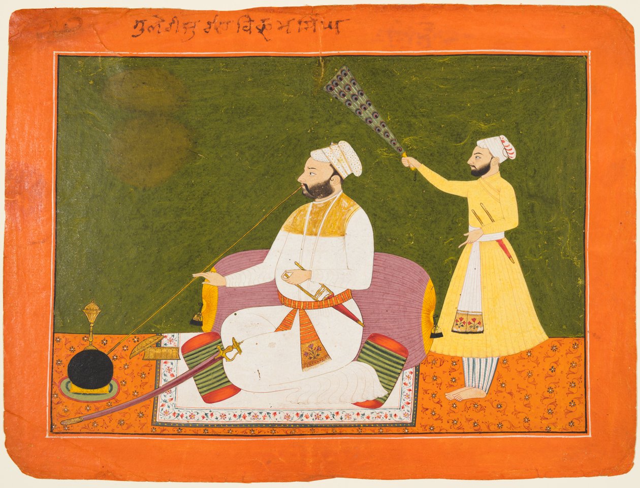 Raja Bikram Singh, de Guler, reinou em 1661-85, por volta de 1680. de Unbekannt