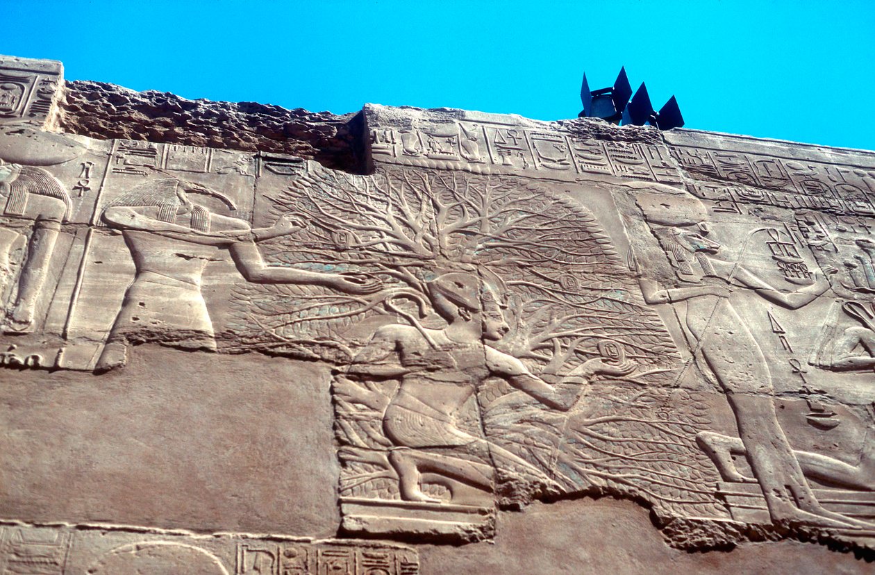 Ramsés II e a Árvore da Vida, Karnak, Egito, século XIII aC de Unbekannt