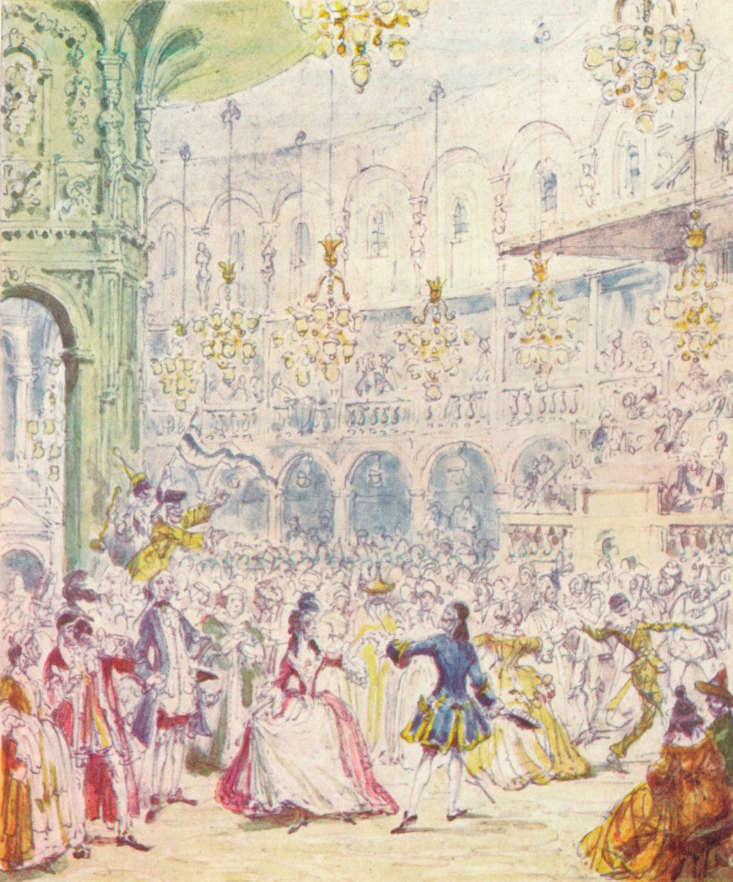 Randulph e Hilda dançando na Rotunda em Ranelagh Gardens, 1842, 1903 de Unbekannt
