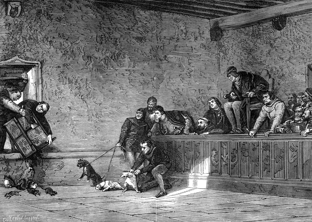 Rato lutando, recreação de Luís XI da França, 1461-1483 1882-1884 de Unbekannt