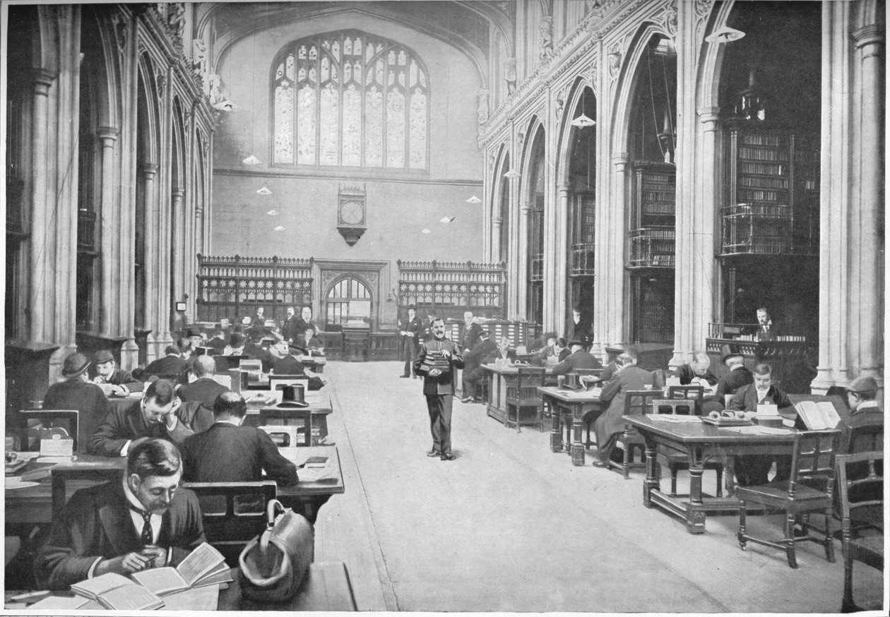 Sala de leitura, Guildhall Library, cidade de Londres, c1903 1903 de Unbekannt