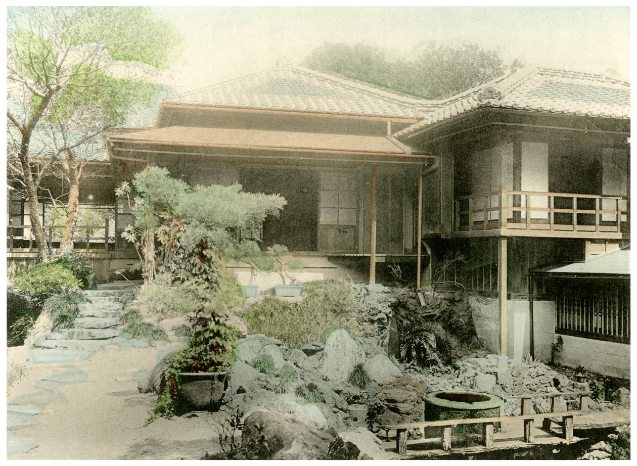 Canto traseiro de uma casa japonesa, 1904 de Unbekannt