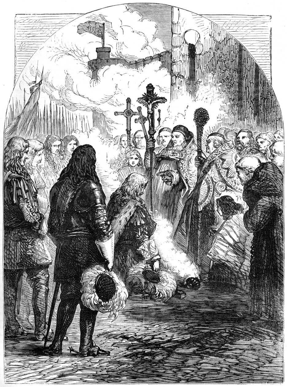 Recepção de James II em Dublin, c1689, século XIX de Unbekannt