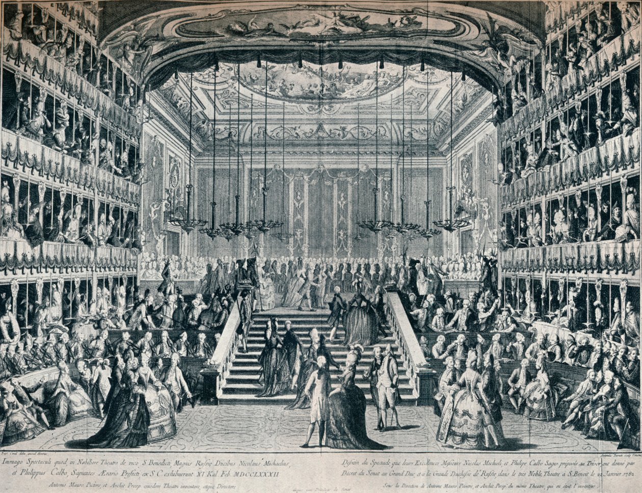 Recepção do Grão-Duque e Duquesa da Rússia no Teatro de San Bendetto, 1902 de Unbekannt