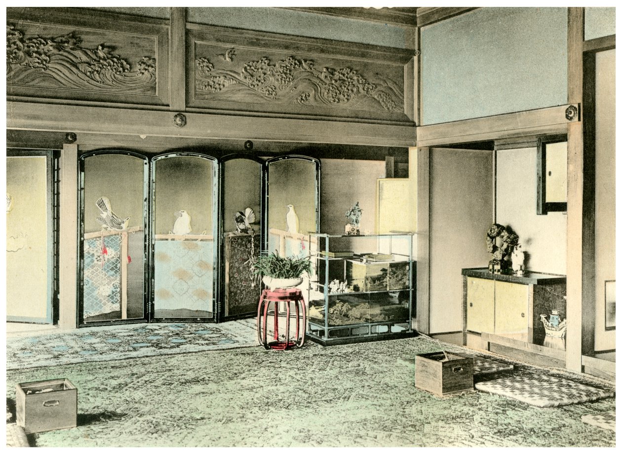Sala de recepção em uma casa nobre japonesa, 1904 de Unbekannt