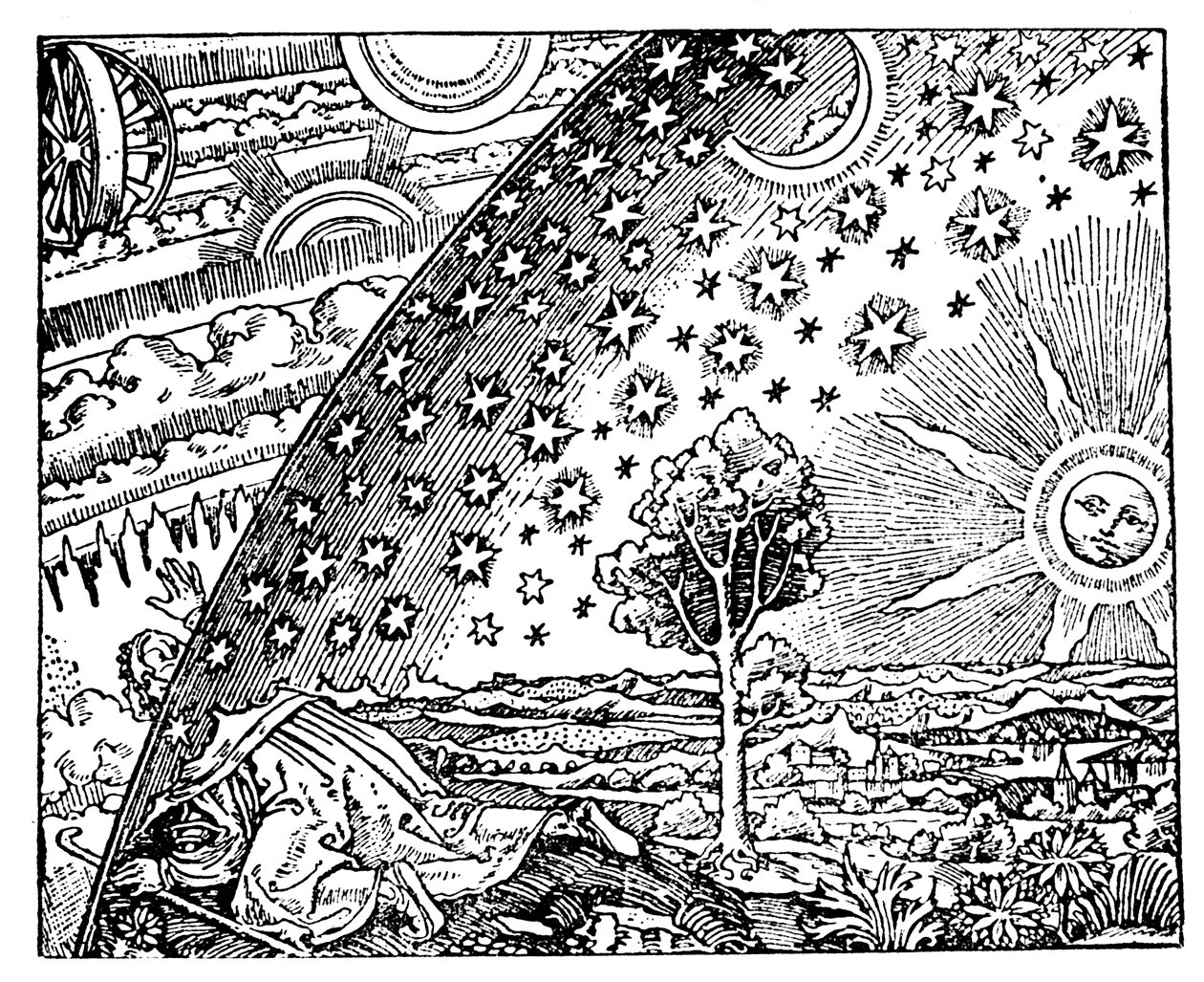 Reconstrução de uma concepção medieval do universo, século XIX de Unbekannt