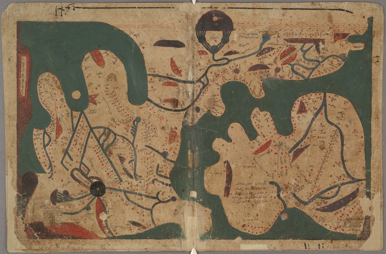 Mapa-múndi retangular De: O Livro das Curiosidades das Ciências e Maravilhas para os Olhos, 11 de Unbekannt