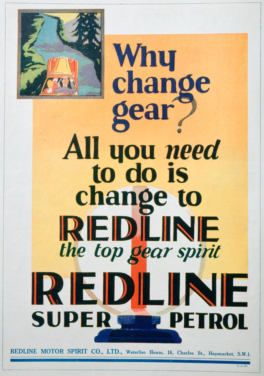 Anúncio de gasolina Red Line, 1929 de Unbekannt