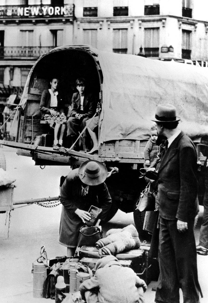 Refugiados voltando para casa, Paris, julho de 1940 de Unbekannt