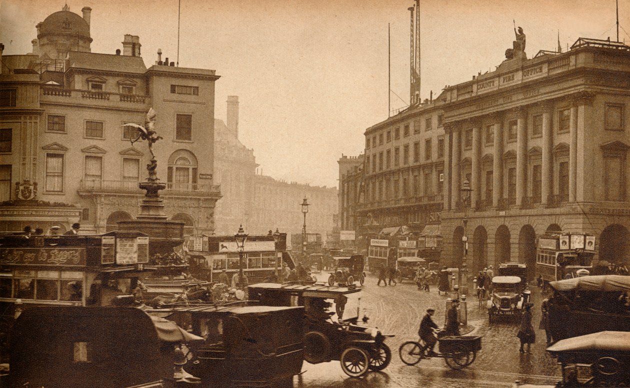 Regent Street, Londres, Inglaterra, vista de Piccadilly Circus, 1923, 1938 de Unbekannt