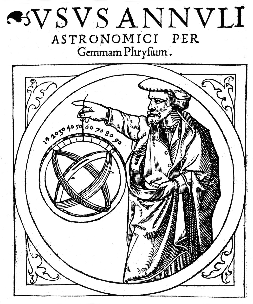 Reiner Gemma Frisius, astrônomo holandês, geógrafo, cartógrafo e matemático, 1539 de Unbekannt
