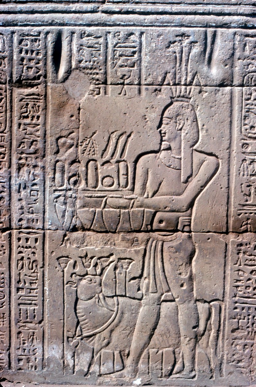 Alívio de Hapi Hapy deus do Nilo no Dilúvio, Templo de Khnum, Períodos Ptolomaico e Romano de Unbekannt