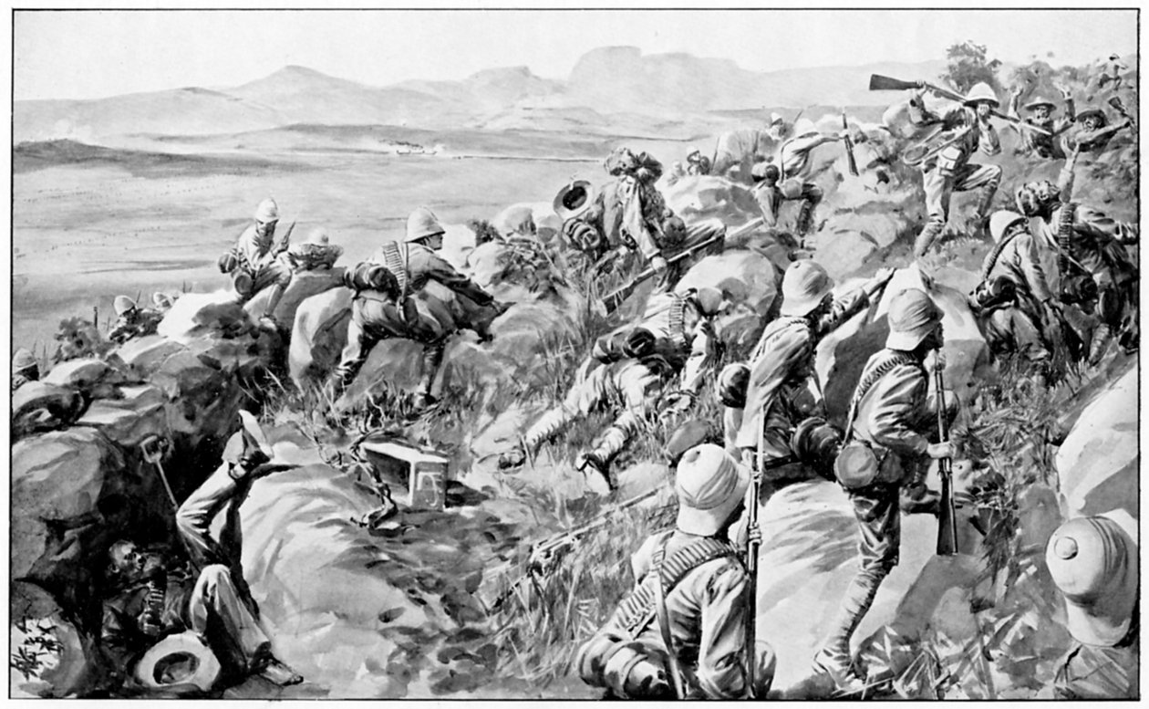 Alívio de Ladysmith - a última corrida em Hlangwane Hill, 19 de fevereiro de 1900 de Unbekannt