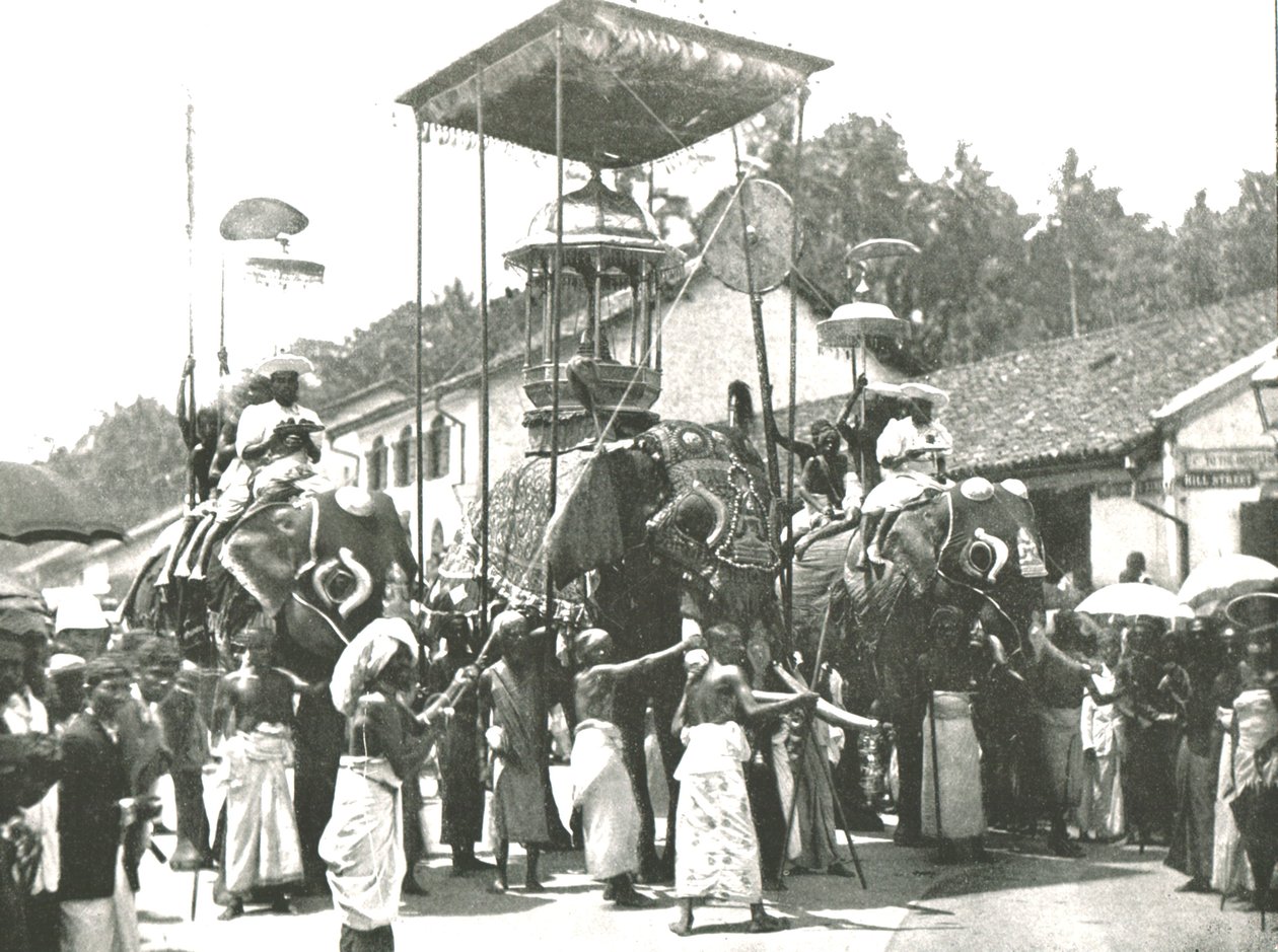 Procissão religiosa, Colombo, Ceilão, 1895. de Unbekannt