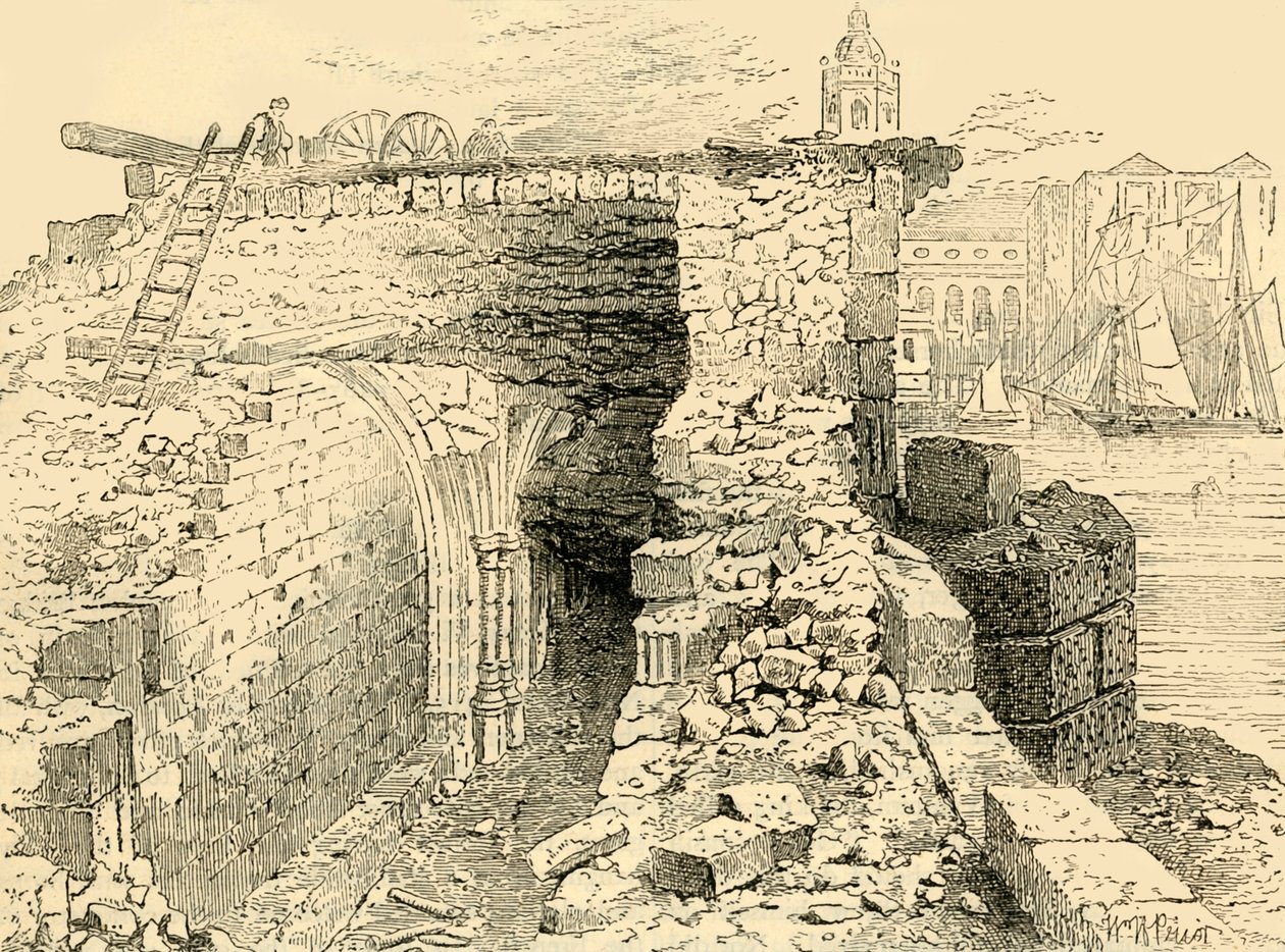 Restos da capela de St. Thomas, Old London Bridge, c1872. de Unbekannt