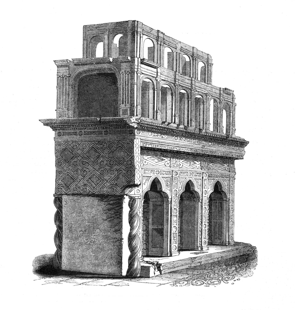 Restos do Santuário de Eduardo, o Confessor, Abadia de Westminster, 1845 de Unbekannt