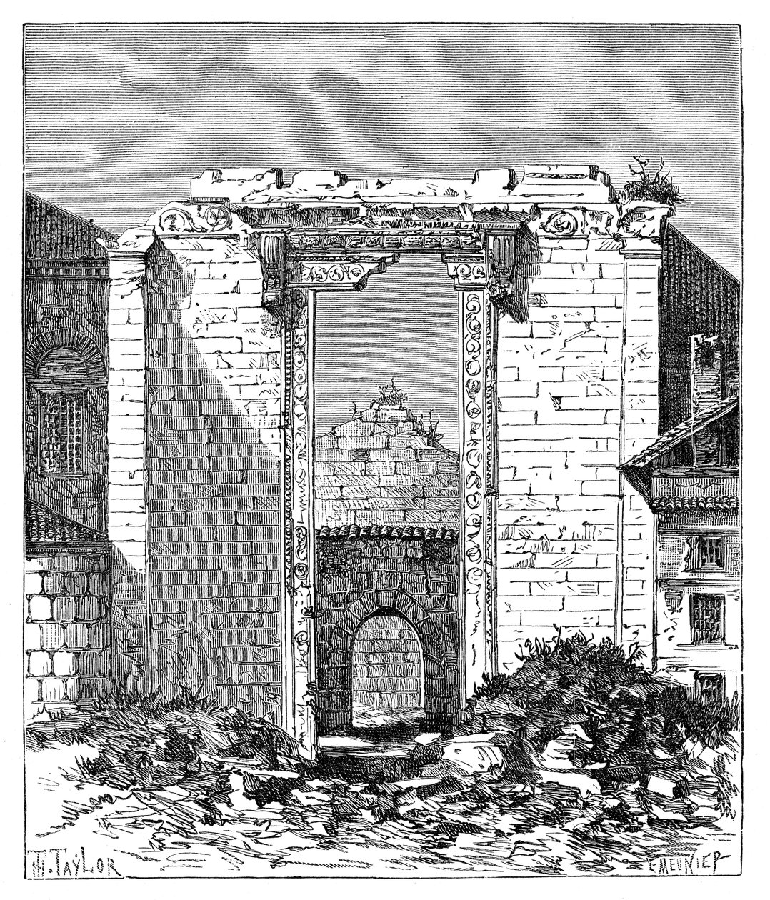 Restos do Templo de Augusto e Roma, Ancyra Ankara, Turquia, 1895 de Unbekannt